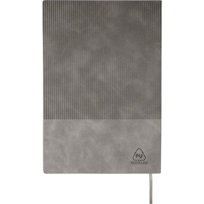 The Tarek - Recycled PU notebook with ballpen gift set (approx. A5)