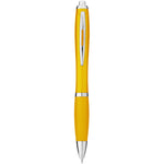 Nash ballpoint pen coloured barrel and grip in yellow