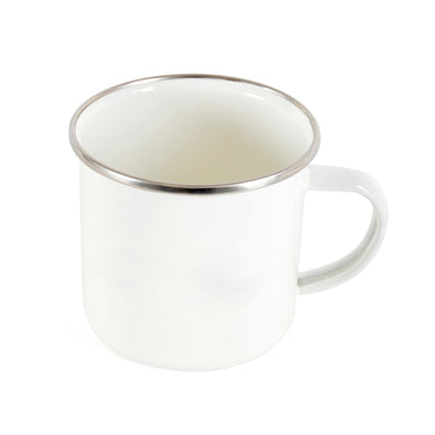 Camping Mug 350ml enamel cup with metal lip