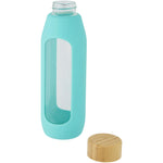 Tidan 600 ml borosilicate glass bottle with silicone grip