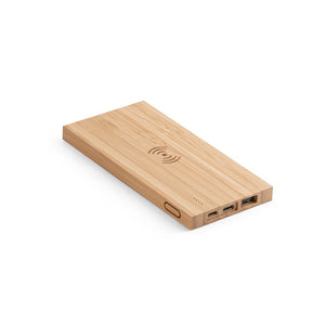 FITCH. 5.000 mAh capacity portable bamboo battery