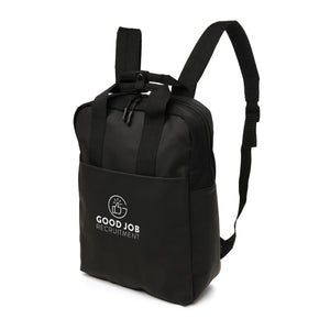 Premium 'Soft Feel' Laptop Backpack BLACK RPET and PU Backpack