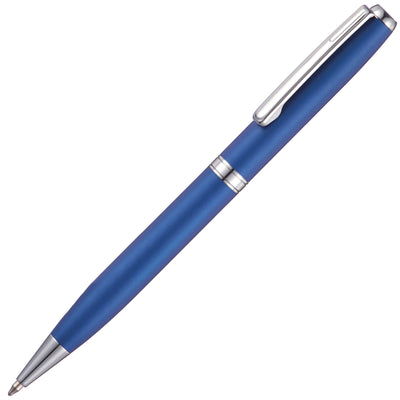 BOSTON CLIK-SURE ball pen with chrome trim in blue