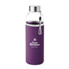 Glass bottle in pouch 500ml Violet