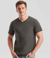 Fruit of the Loom V Neck Value T-Shirt Light Graphite