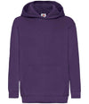 Fruit of the Loom Kids Classic Hooded Sweatshirt Purple