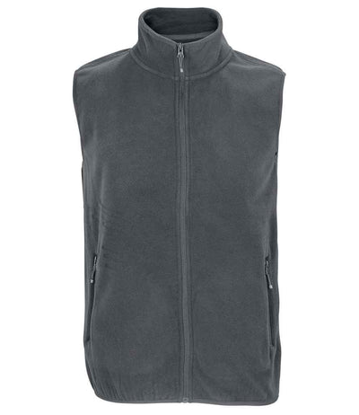 SOL'S Unisex Factor Recycled Micro Fleece Bodywarmer Charcoal