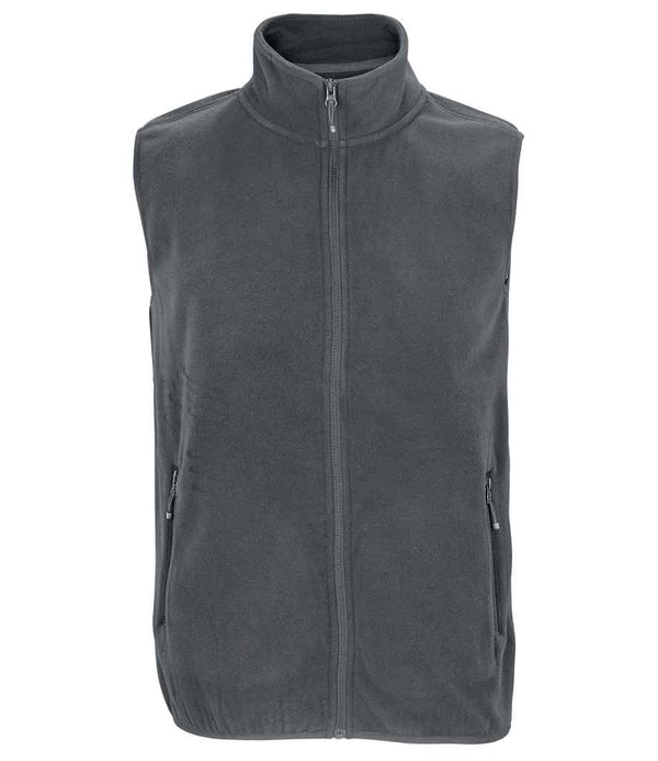 SOL'S Unisex Factor Recycled Micro Fleece Bodywarmer Charcoal