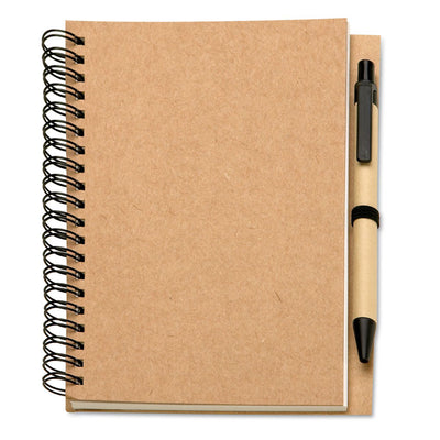 B6 Recycled full cover notebook with pen