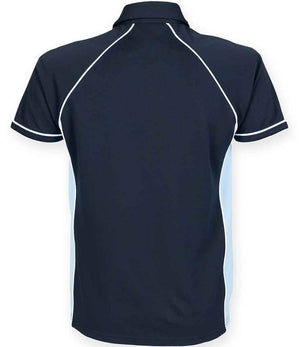 Finden + Hales Kids Performance Piped Polo Shirt Navy/Sky Blue/White