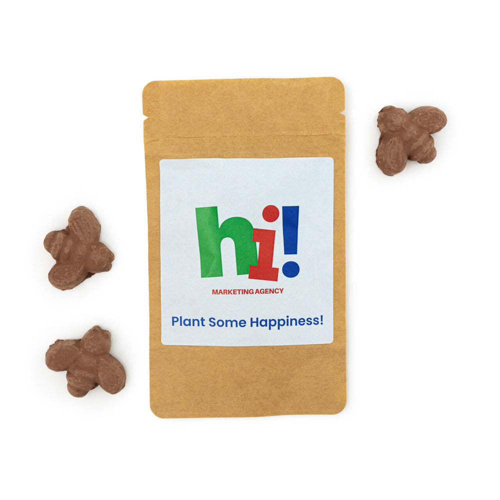 Kraft Pouch of 3 Bee-Shaped Seed Bombs