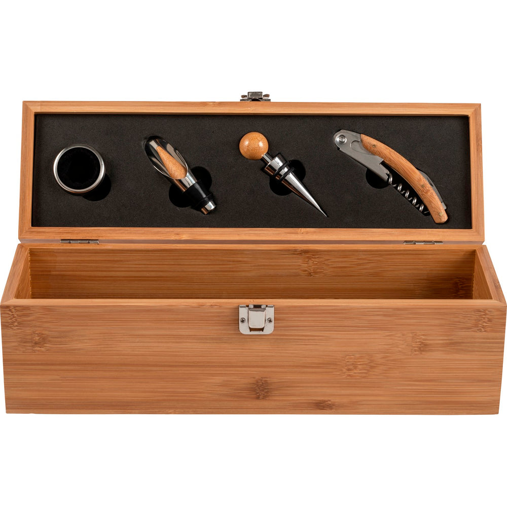 Branded Tensing Bamboo wine giftset (4pc)
