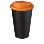 Branded Americano® Eco 350 ml recycled tumbler with spill-proof lid