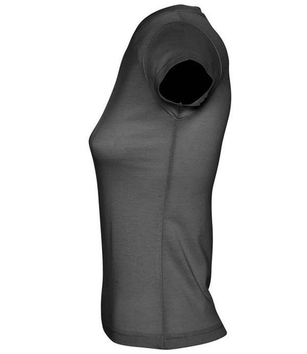 SOL'S Ladies Moon V Neck T-Shirt Dark Grey