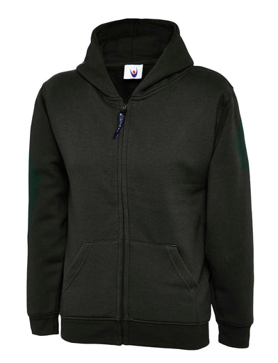 Branded Childrens Classic Full Zip Hooded Sweatshirt