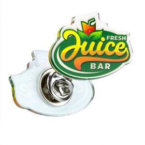 Recycled Acrylic Clutch Pin Badges