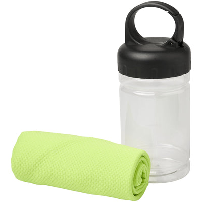 Branded Remy cooling towel in PET container