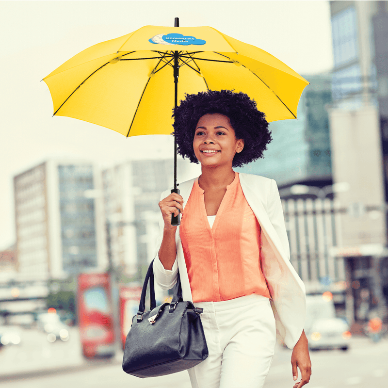 Fare Automatic Opening Umbrella with Plastic Straight Handle - 1050mm