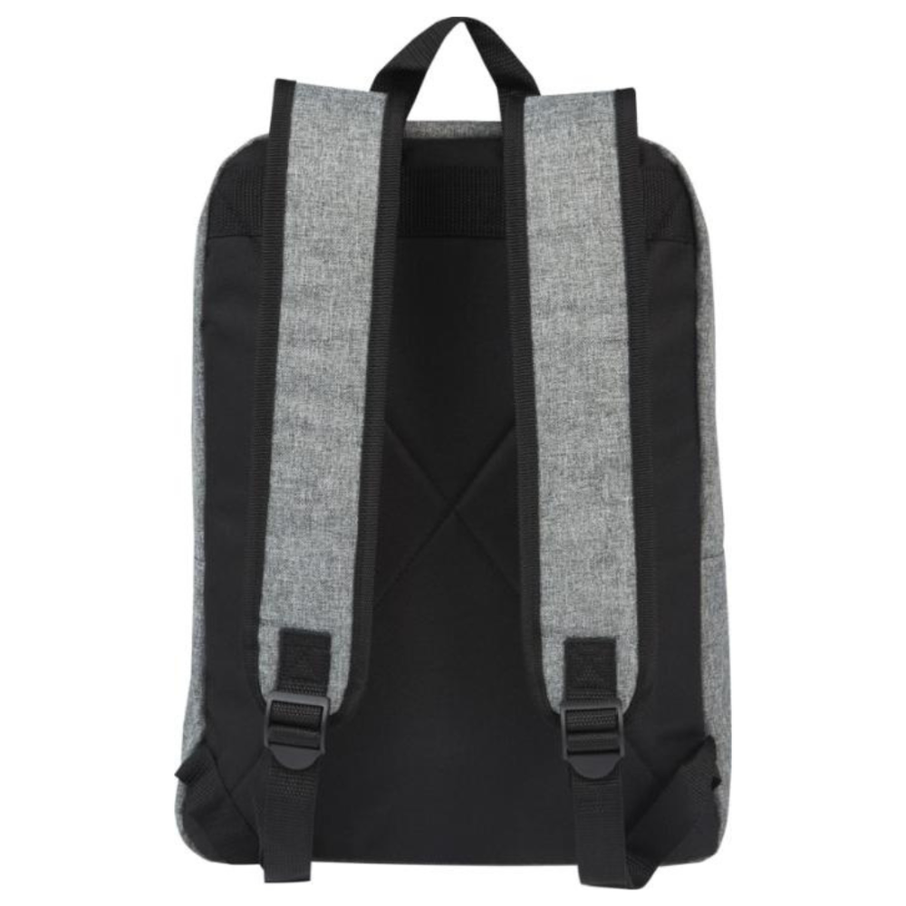 Branded Reclaim 15" GRS recycled two-tone laptop backpack 14L