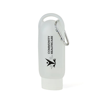 60ml Hand Sanitizer with lid and Silver carabiner