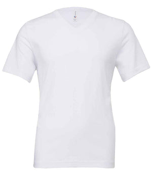 Canvas Unisex Jersey V Neck T-Shirt White