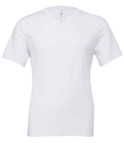 Canvas Unisex Jersey V Neck T-Shirt White