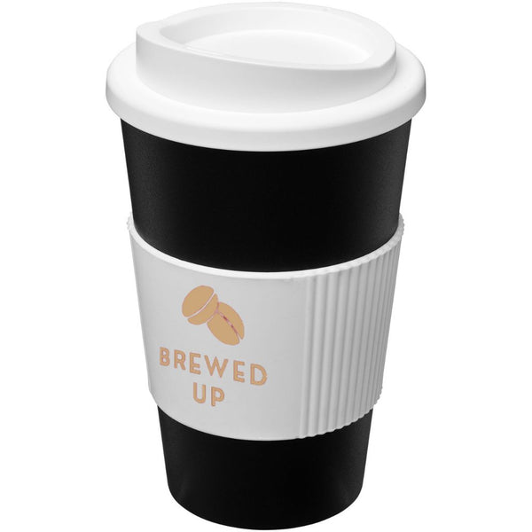 Branded Americano® 350 ml insulated tumbler with grip