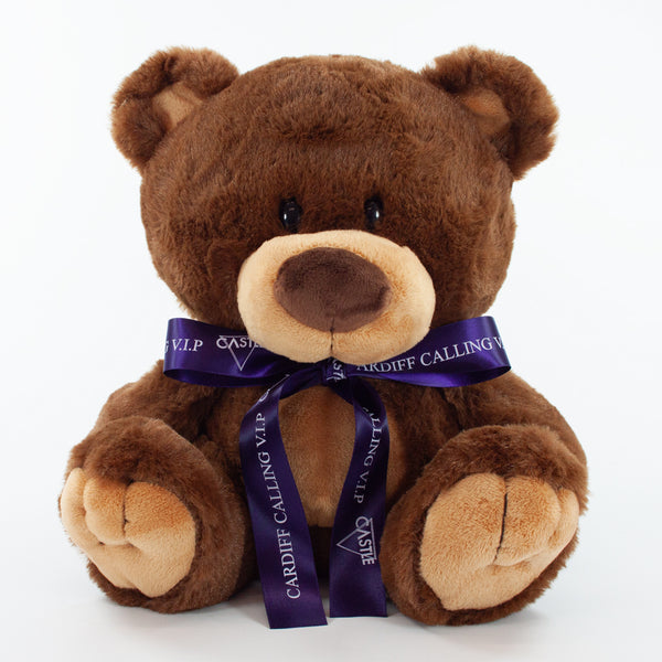 Bow Bear II 25cm Charlton Bear, Chocolate