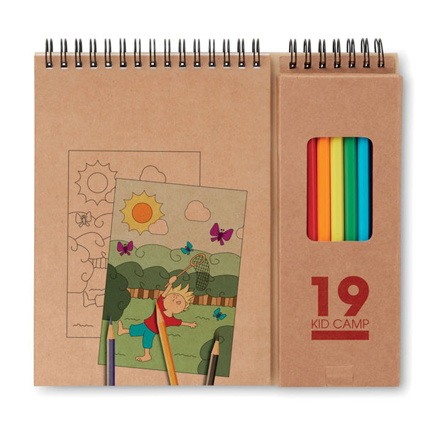 Colouring set with notepad