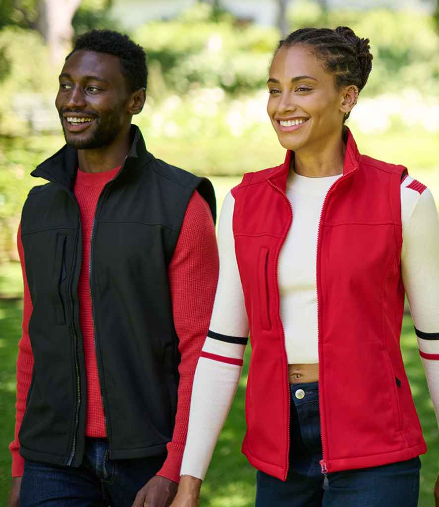 Regatta Ladies Flux Soft Shell Bodywarmer Classic Red/Seal Grey