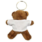 Printed 9cm George Keyring Bear - White T-shirt