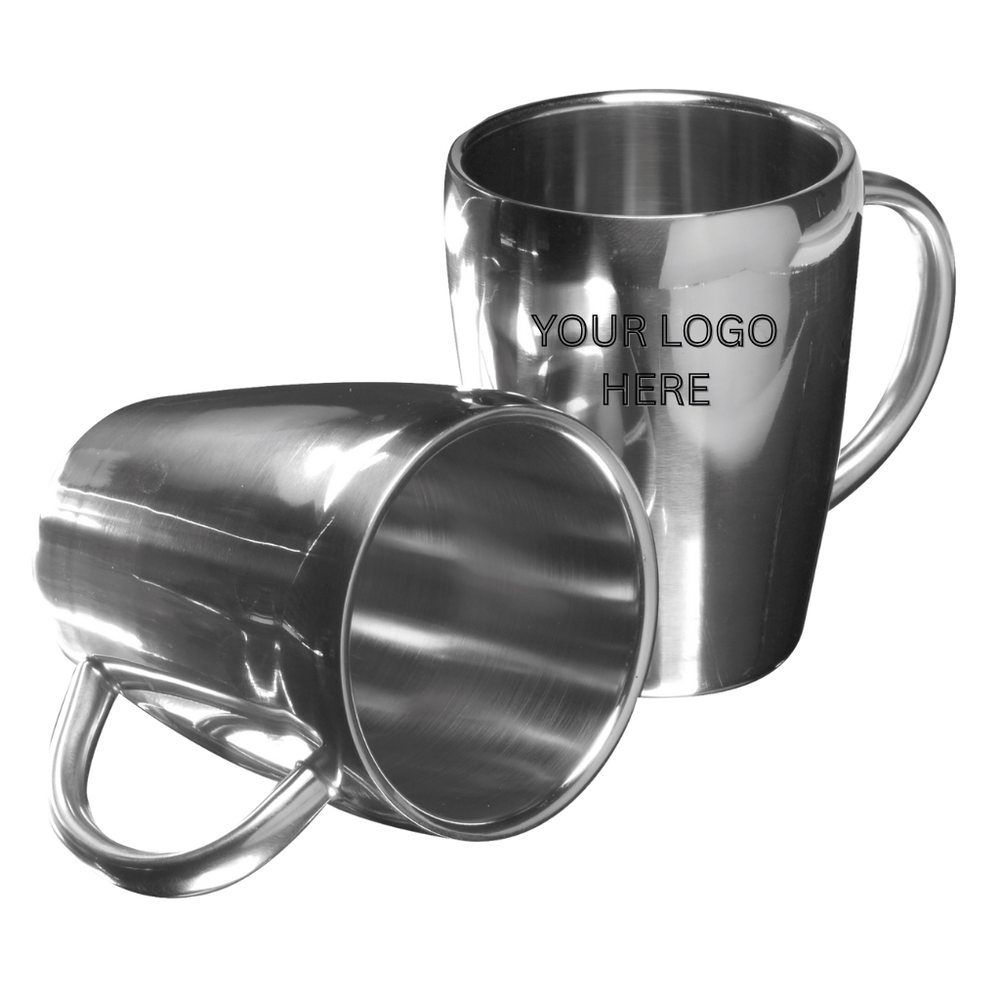 Branded Templemead Set of two steel mugs
