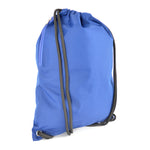 300D polyester drawstring bag with Thick cord and Side zip pocket