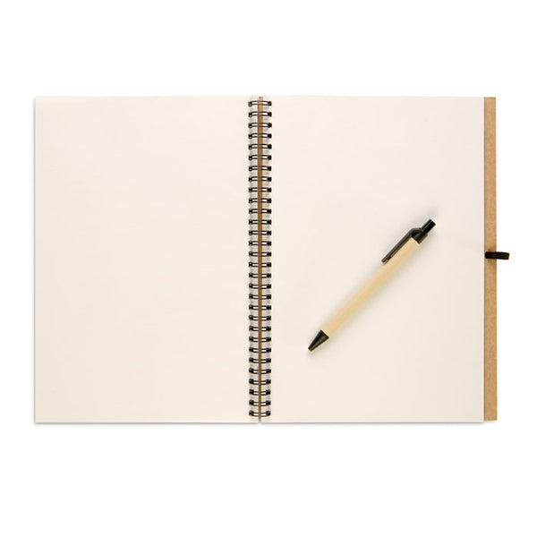 Recycled Full Cover notebook with pen