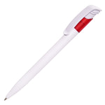 KODA ball pen WHITE barrel with red trim