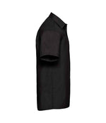 Russell Collection Short Sleeve Easy Care Poplin Shirt Black