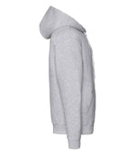 Fruit of the Loom Premium Zip Hooded Sweatshirt Heather Grey