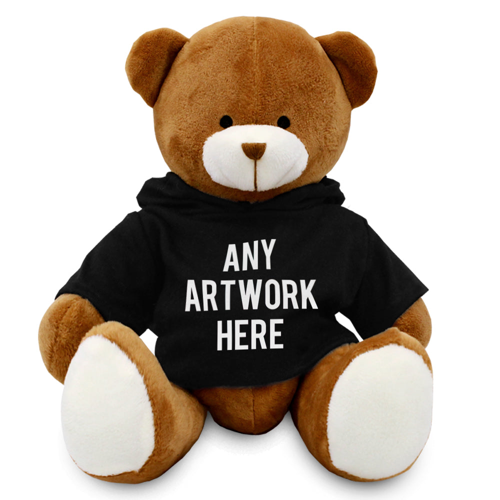 Branded Black Hoodie Bear