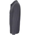 SOL'S Unisex Planet Long Sleeve Piqué Polo Shirt Charcoal Marl