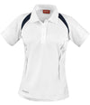 Spiro Ladies Team Spirit Polo Shirt White/Navy