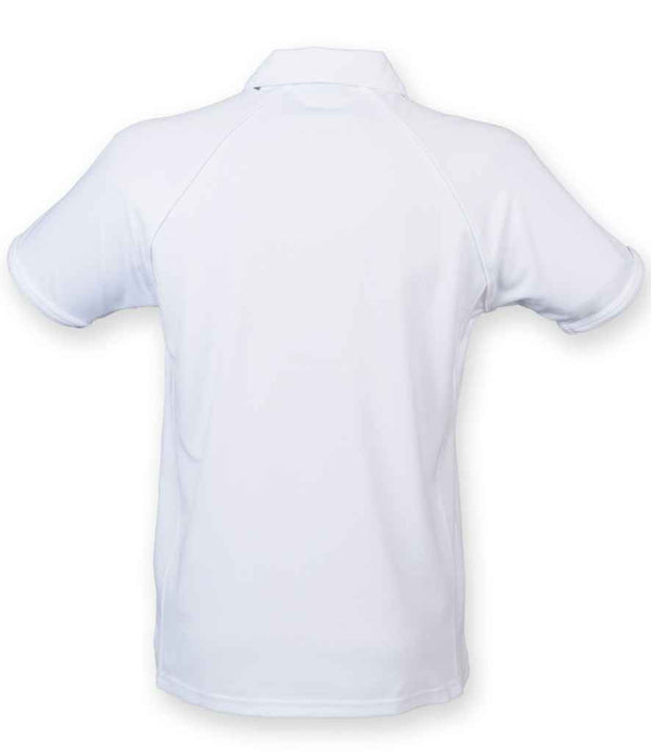 Finden + Hales Performance Piped Polo Shirt White/White