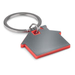 House shape plastic key ring