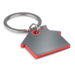 Branded House shape plastic key ring