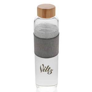 Impact borosilicate glass bottle with bamboo lid