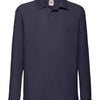 Fruit of the Loom Kids Long Sleeve Poly/Cotton Piqué Polo Shirt
