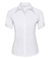 Russell Collection Ladies Short Sleeve Ultimate Non-Iron Shirt White