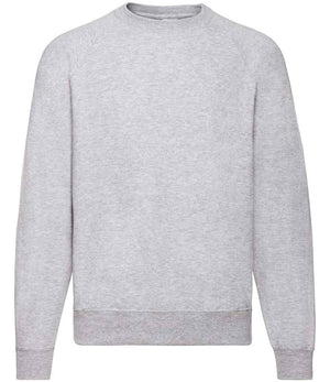 Fruit of the Loom Classic Raglan Sweatshirt Heather Grey
