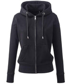 Anthem Ladies Organic Full Zip Hoodie Black