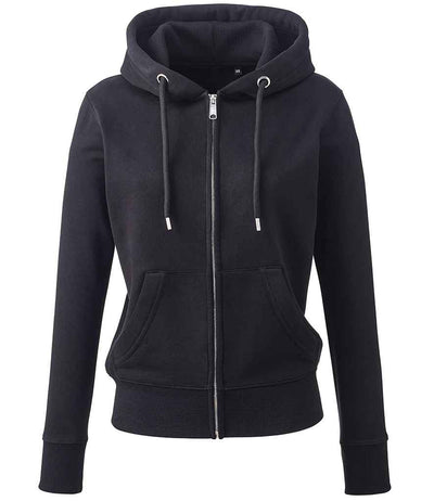 Anthem Ladies Organic Full Zip Hoodie Black