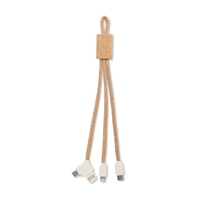 Branded 3 in 1 charging cable in cork